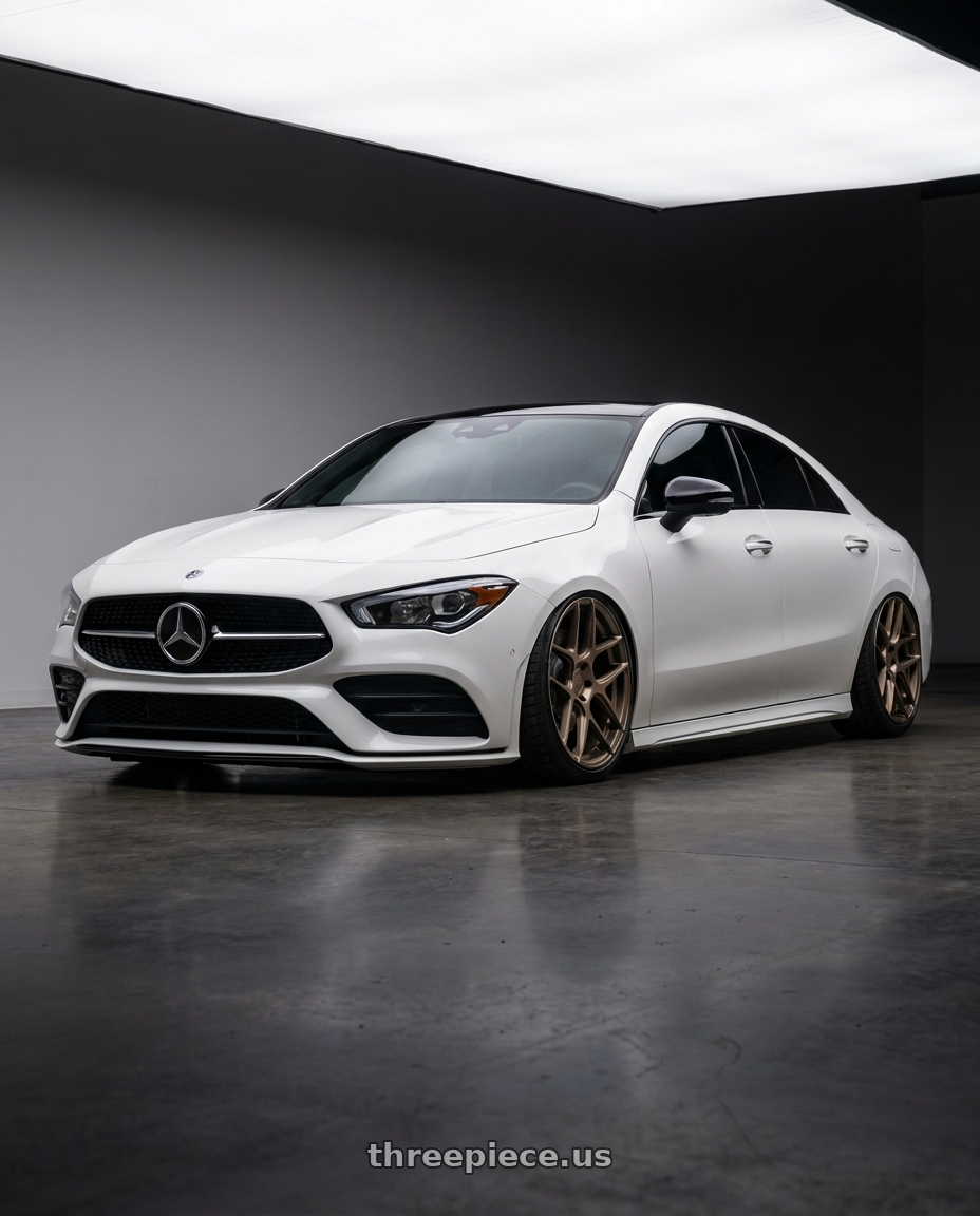 2023 Mercedes-Benz CLA C118 with Aodhan AFF2 5x112 19x8.5+35 Matte Bronze wheels