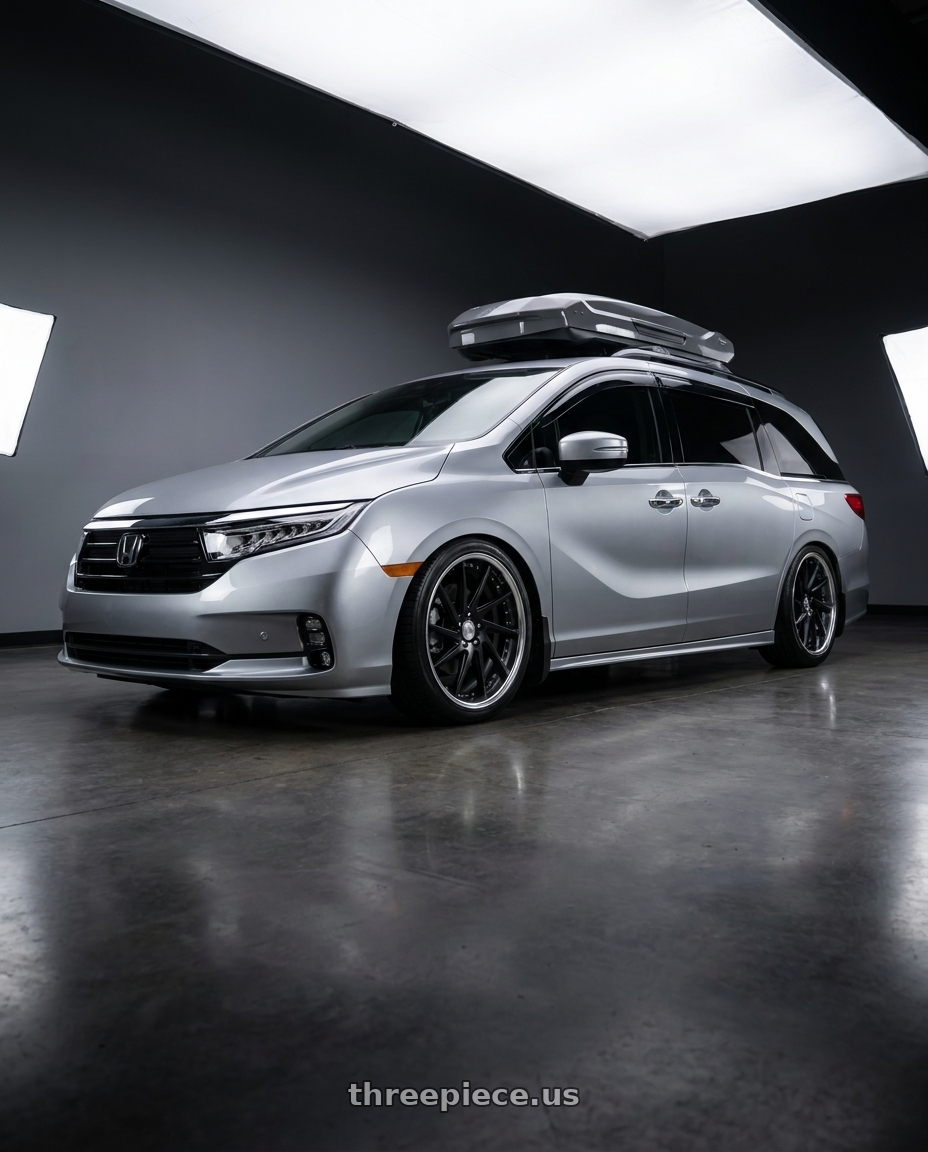 2024 Honda Odyssey with Work Gnosis Cvs 5x120 20x8.5+45 O Disk Matte Black wheels