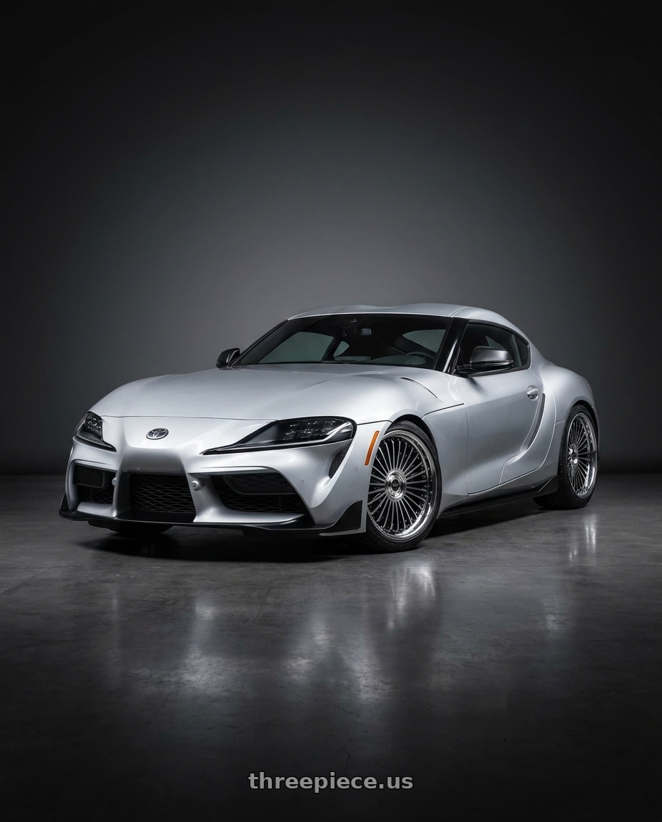 2022 Toyota GR Supra with Work Emitz Black Polish 5x112 19x7.5 +22 wheels