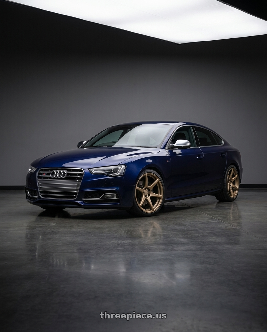 2014 Audi S5 B8 with Kansei K11B Tandem 5X112 19x10.5 22 Bronze wheels