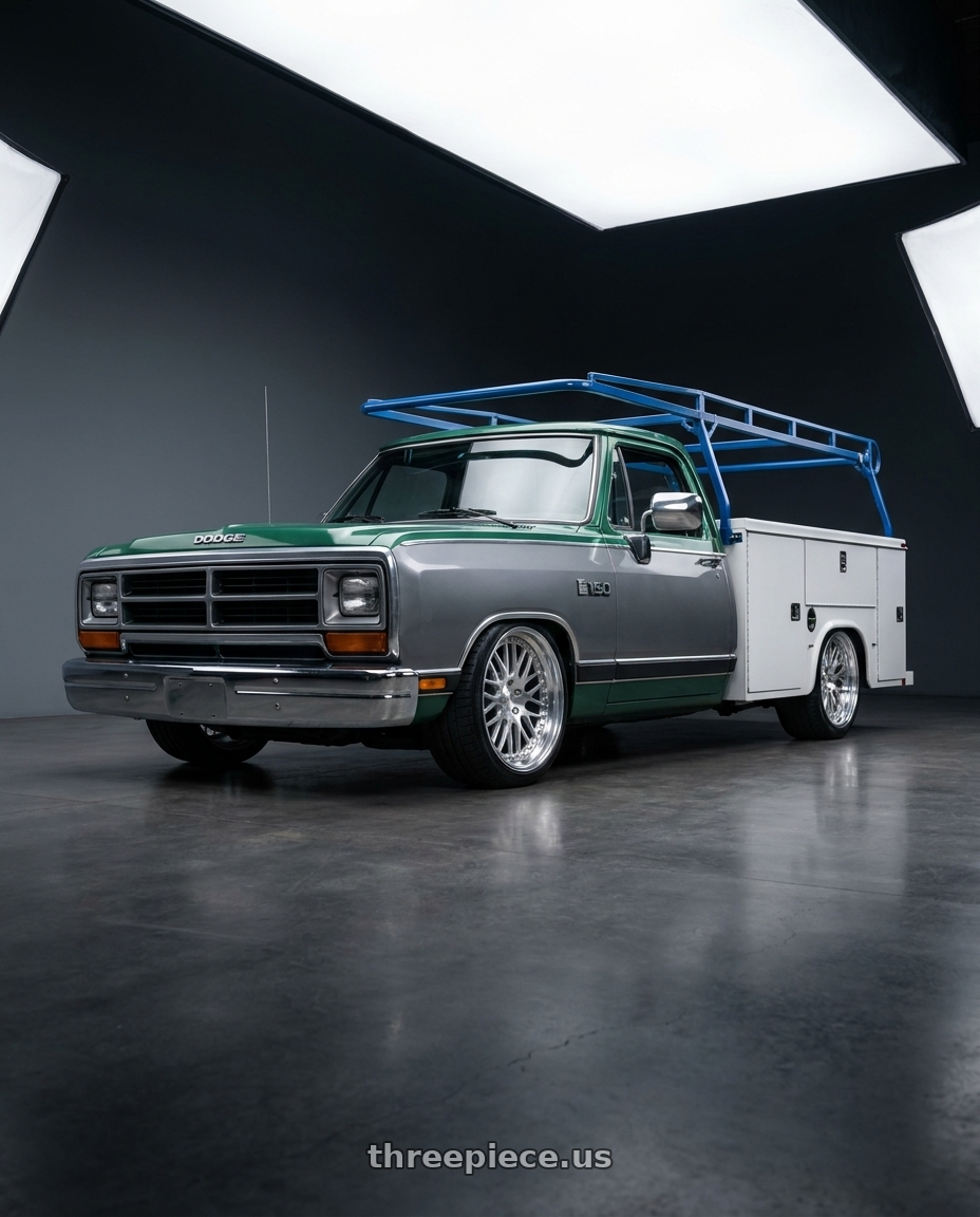 1993 Dodge d150 with MARQUEE FORGED T299A 10x285.75 24.5x8.25 +145 Machined Bright-mf wheels