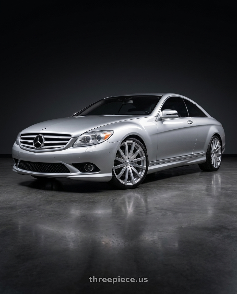 2010 Mercedes-benz CL550 with MRR HR9 5x112 20x9.5  +40 Silver Machine Face wheels