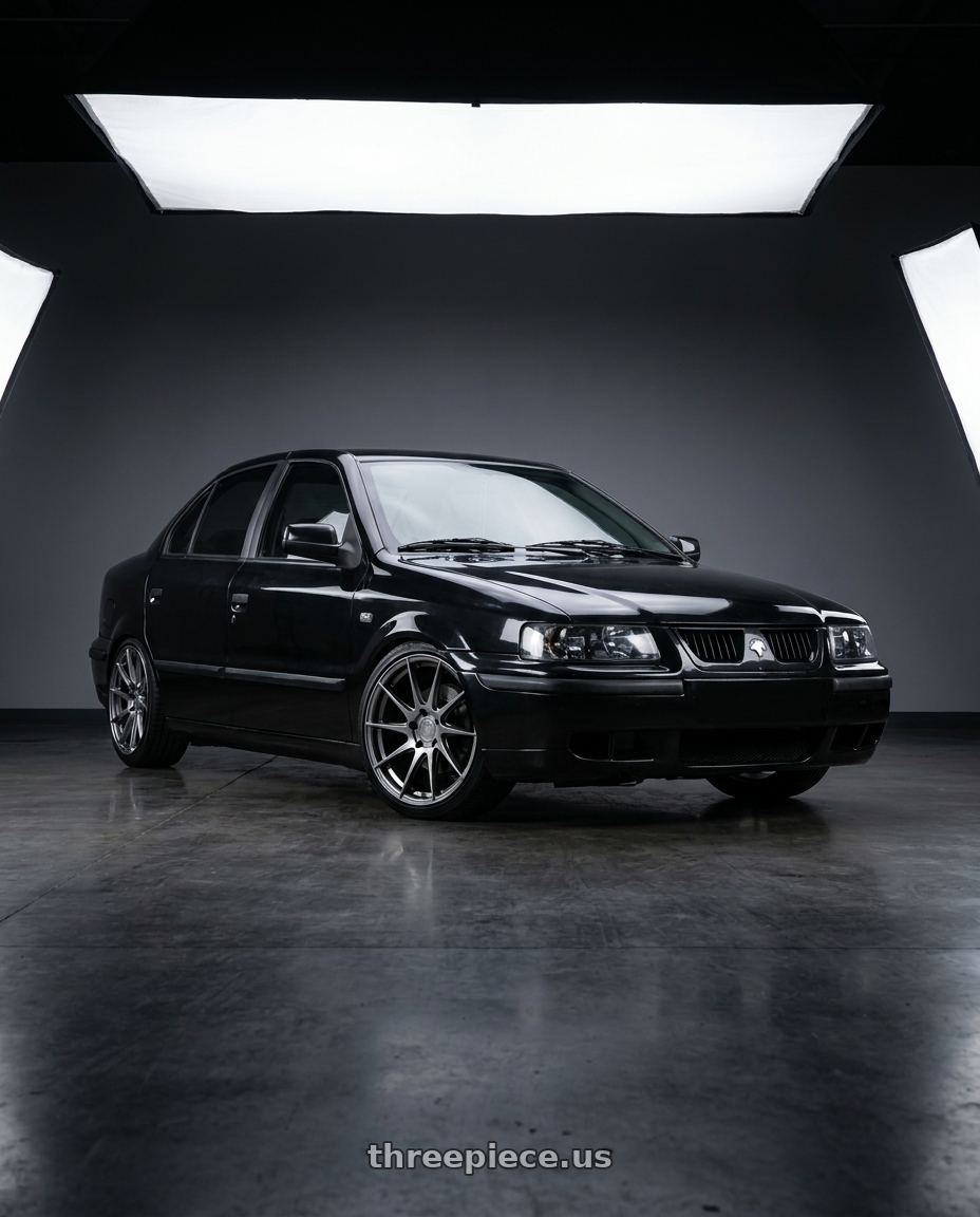 2000 Peugeot samand with Aodhan AH09 5x114.3 18x8.5 +35 Hyper Black wheels