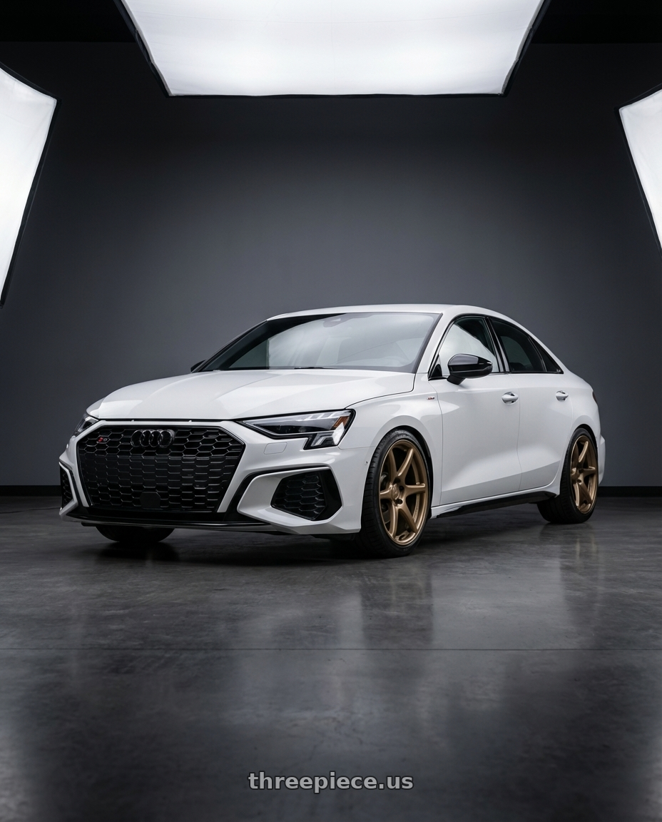 2024 Audi S3 8Y with Kansei K11B Tandem 5X112 19x9.5 22 Bronze wheels