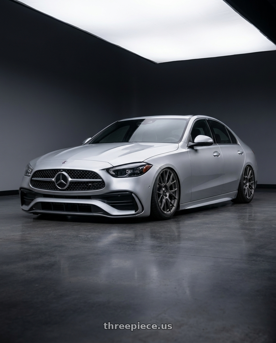 2022 Mercedes-Benz C-Class W206 with Konig Ampliform 5x112 19x8.5+32 Dark Metallic Graphite wheels