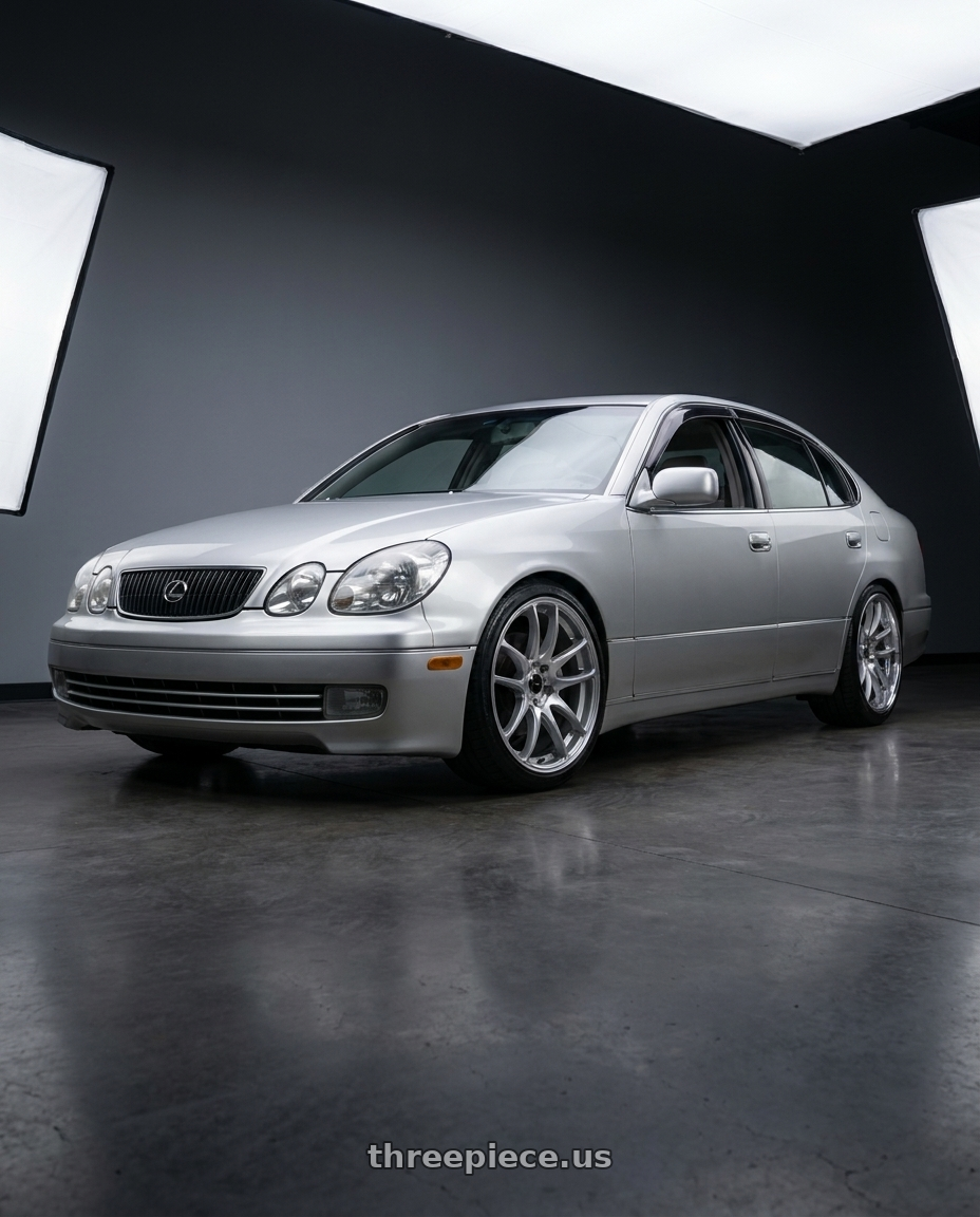 2001 Lexus Gs 300 with Vors TR4 5x114.3 19x9.5  +35 Silver Machine Face wheels