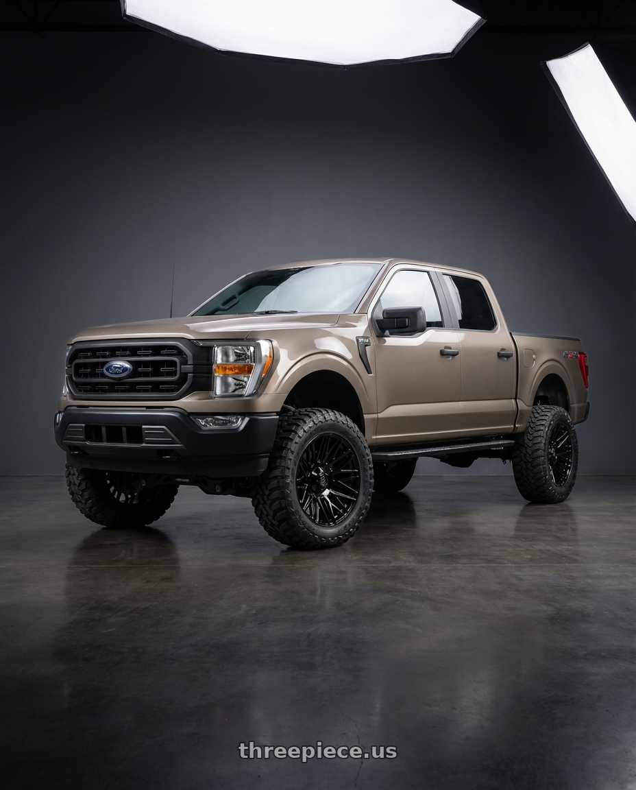 2013 Ford F-150 with Gear Off Road 770B 6X135/6x139.7 22x12 -44 GLOSS BLACK wheels