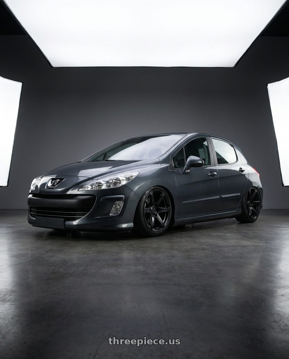 2007 Peugeot 308 20 hdi with Enkei Cyclone 6x139.7 17x9+0 Matte Black wheels