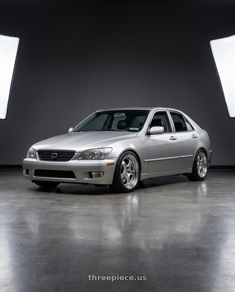 2003 Lexus is300 with Work Meister S1 3P 5x114.3 17x9+41 A Disk Bright Buff Finish wheels