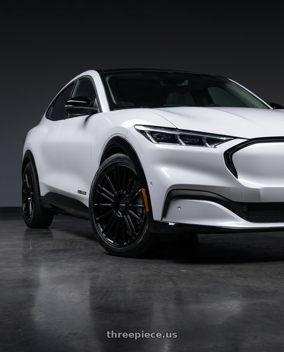 2021 .ustang mach e with Petrol PE001 P1D 5X108 19x8 +40 GLOSS BLACK wheels
