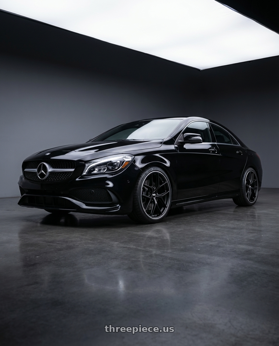 2018 Mercedes-Benz CLA C117 with BBS CC-R 5x112 19x8.5+30 Satin Black wheels