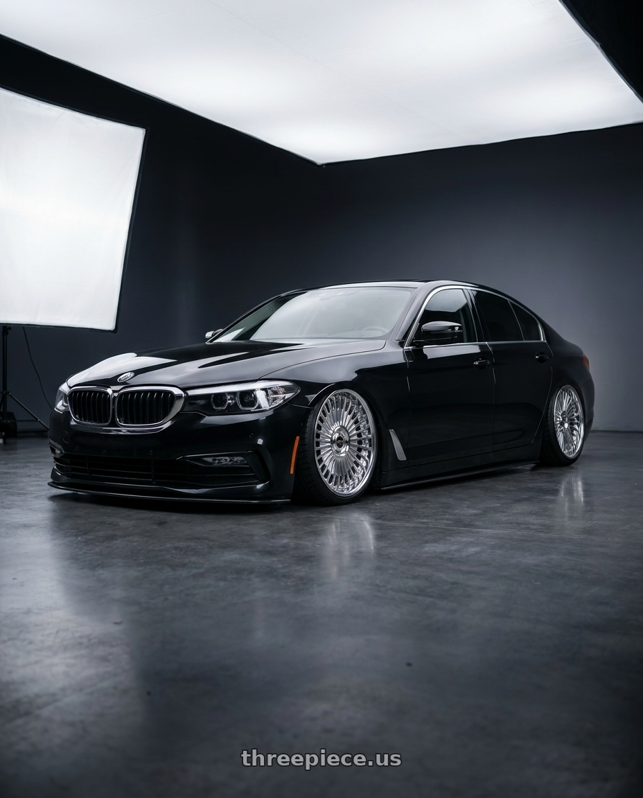 2017 BMW 540i Base  with Work Emitz Chrome 5x112 19x9.5 +38 wheels