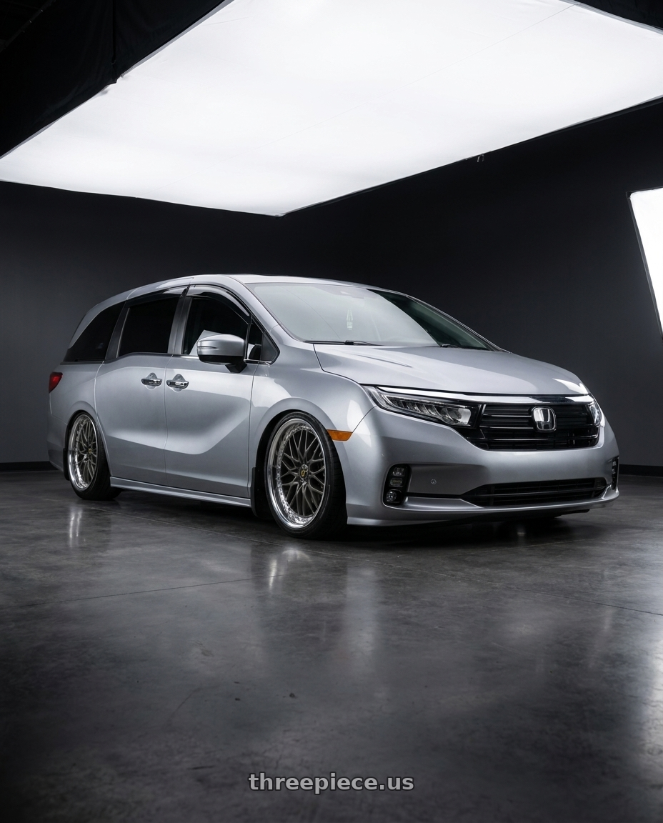 2024 Honda Odyssey with Work Vs-Xv 5x120 20x8.5+40 O Disk Matte Dark Gunmetal wheels