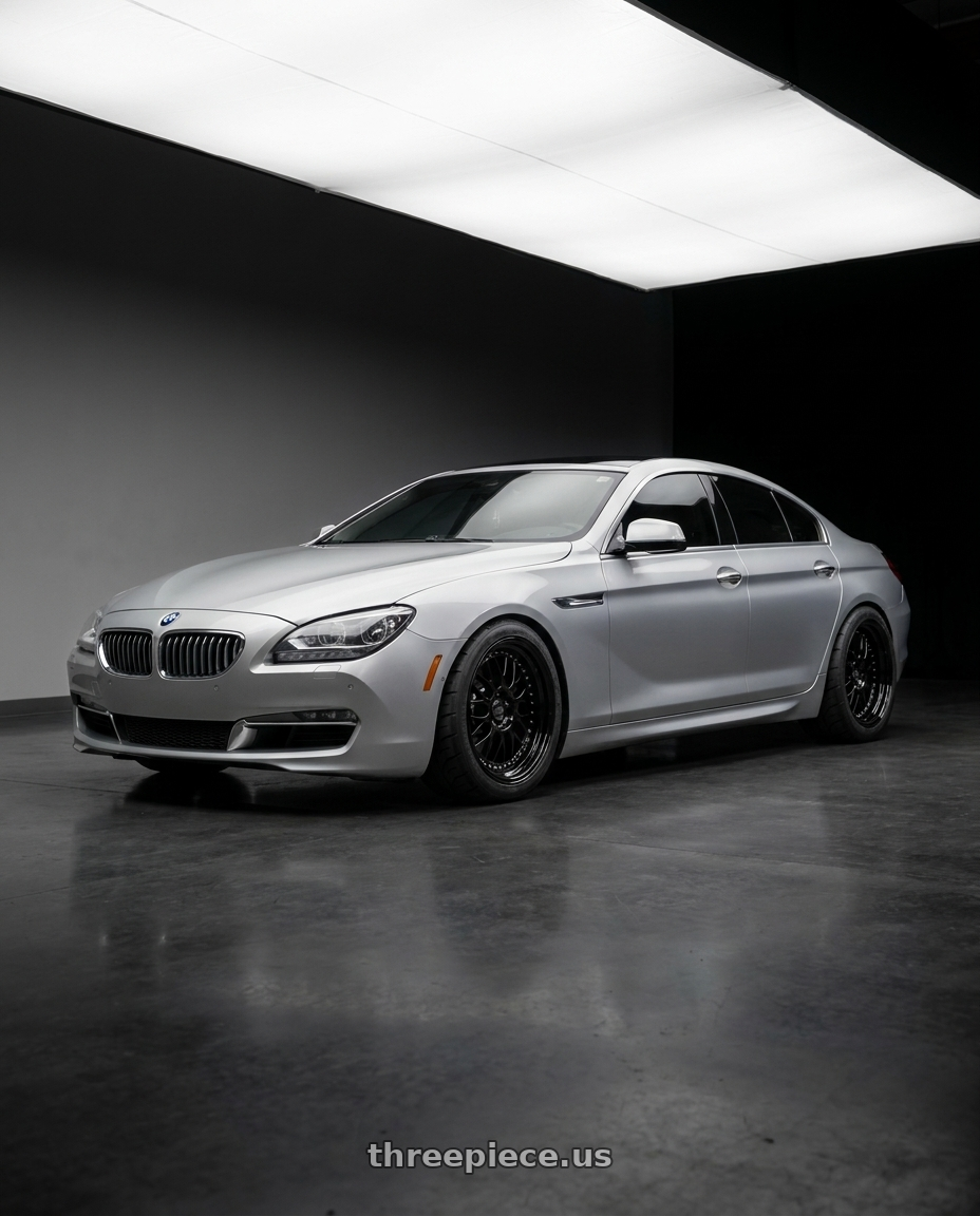 2013 BMW 640i grand coupe with ESR Wheels SR SERIES SR01 5x120 18x9.5 +35 Gloss Black wheels