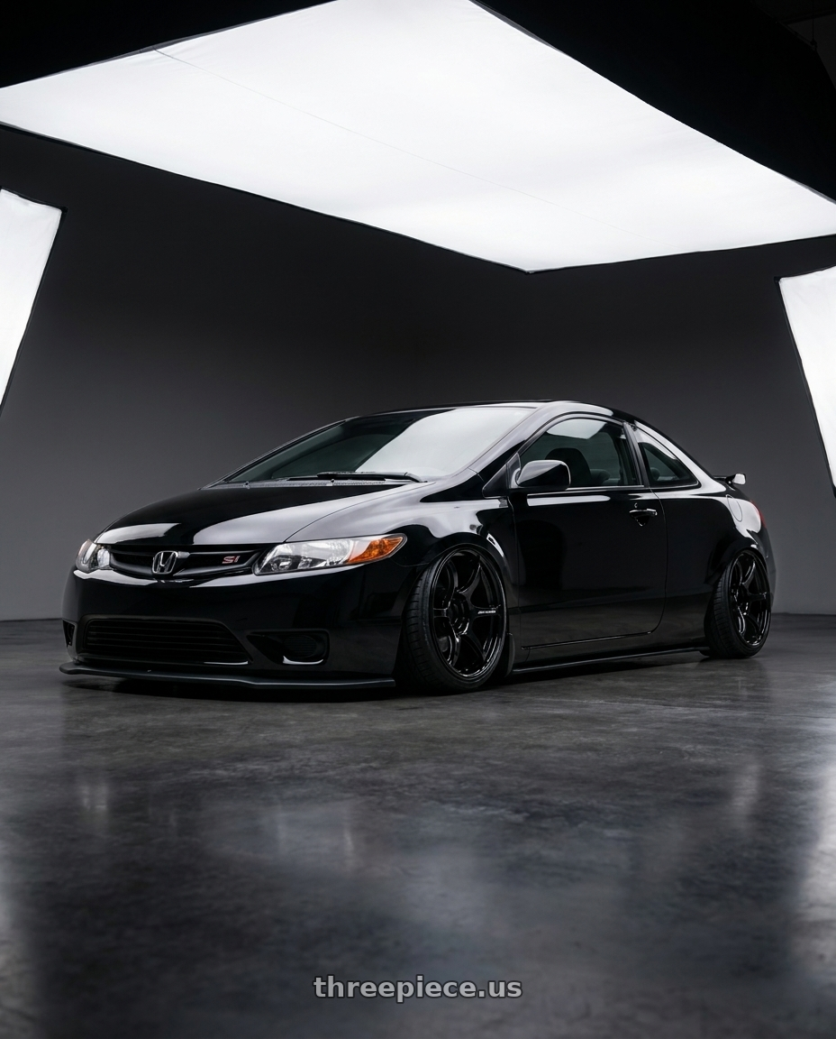 2008 Honda Civic Si with Advan RGIII 5x114.3 19x10.5+15 Gloss Black wheels