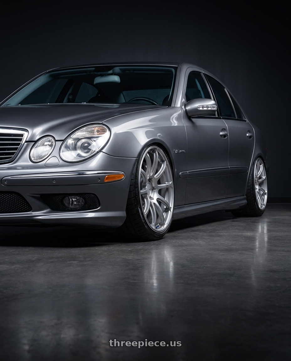 2006 Mercedes E55 AMG with Advan Racing RSII 5x130 20x10.0 +40 HYPER SILVER wheels