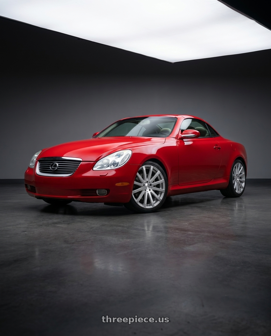 2005 Lexus sc430 with MRR HR9 5x114.3 20x8.5  +35 Silver Machine Face wheels