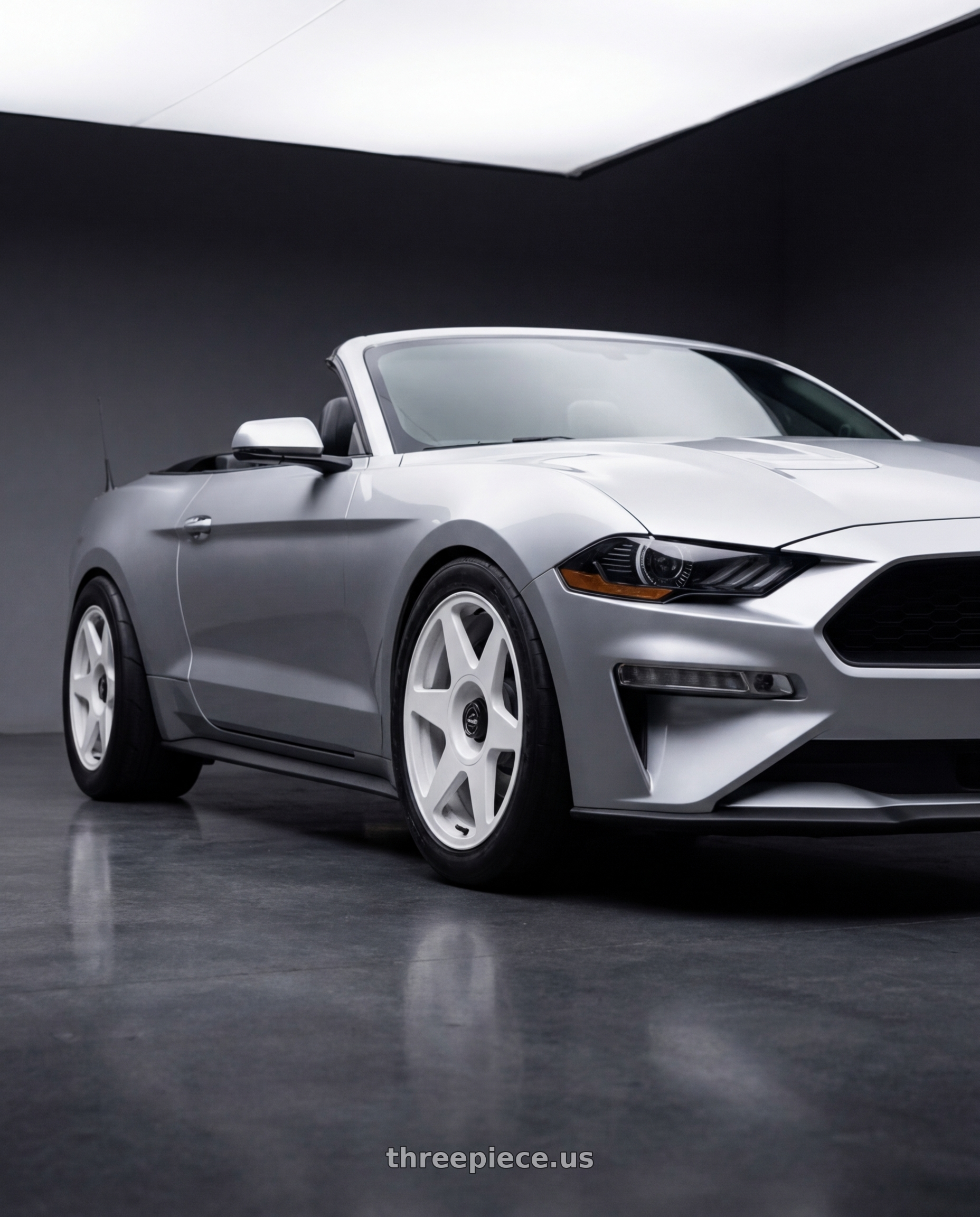 2018 ford mustang with fifteen52 TARMAC EVO 5x114.3 / 5x120 19x8.5 +35 RALLY WHITE (GLOSS WHITE) wheels