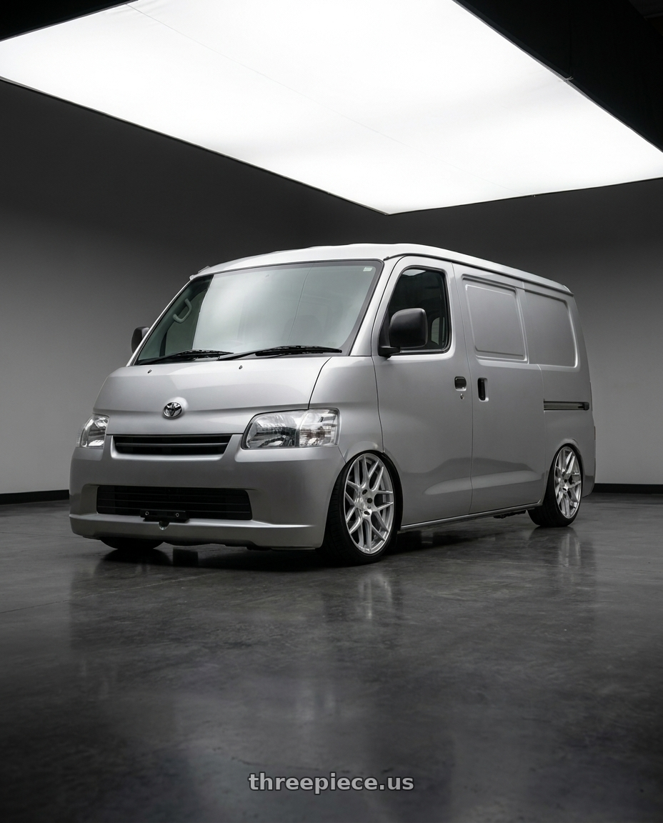 2025 Toyota Town Ace Van with Aodhan AFF2 5x120 19x9.5+35 Gloss Silver Machined Face wheels