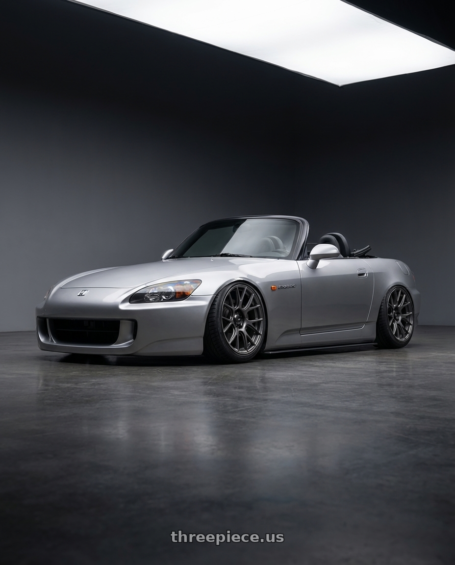2009 Honda S2000 with Konig Ampliform 5x114.3 18x10+20 Dark Metallic Graphite wheels