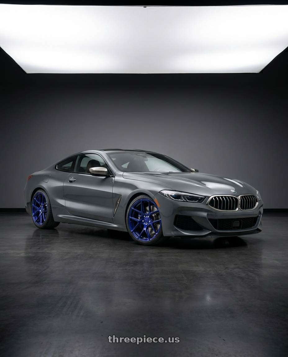 2023 Bmw 8 Series M8 with MRR FS1 5x130 18x8.5  +45 Candy Blue wheels