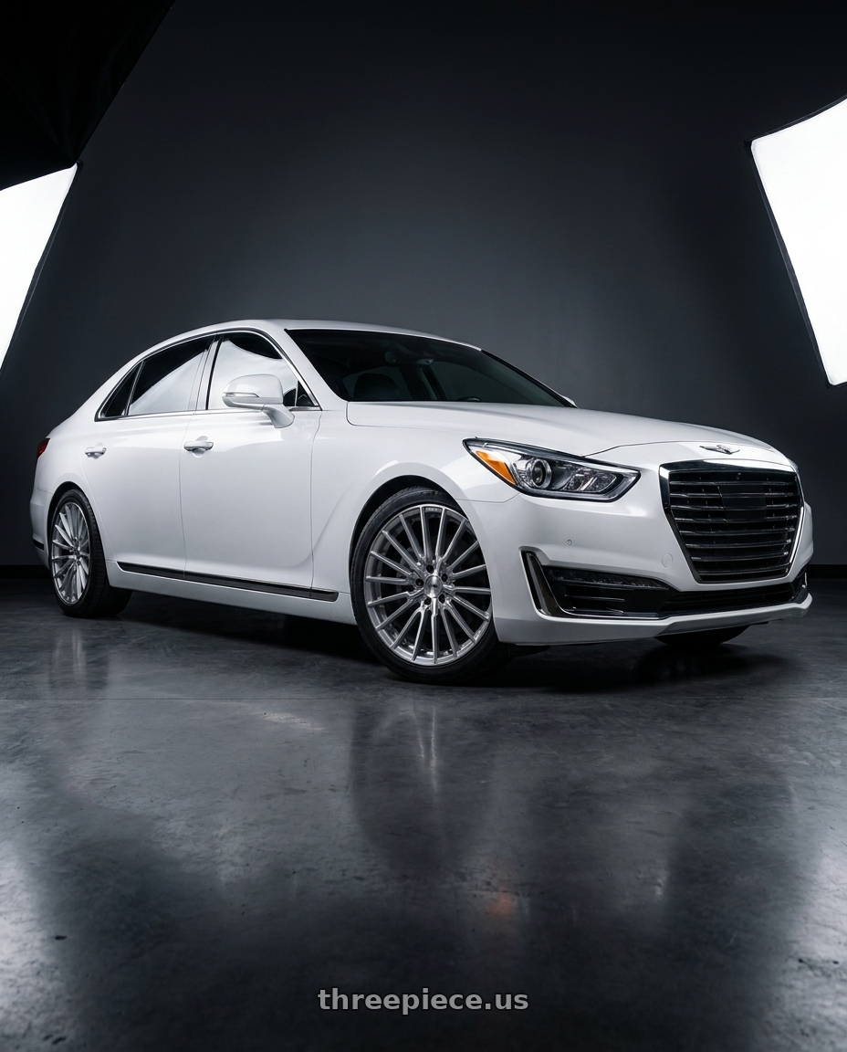 2018 genesis g90 ultimate with Niche 1PC M251 PREMIO 5X114.3 20X10.5 +40 PLATINUM BRUSHED wheels