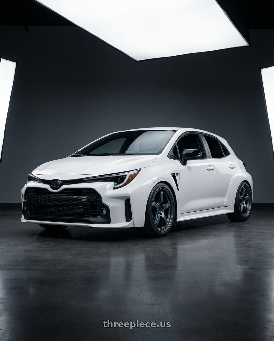 2024 Toyota GR Corolla with Gram Lights 57CR 5x114.3 17x9+38 Gunblue II wheels
