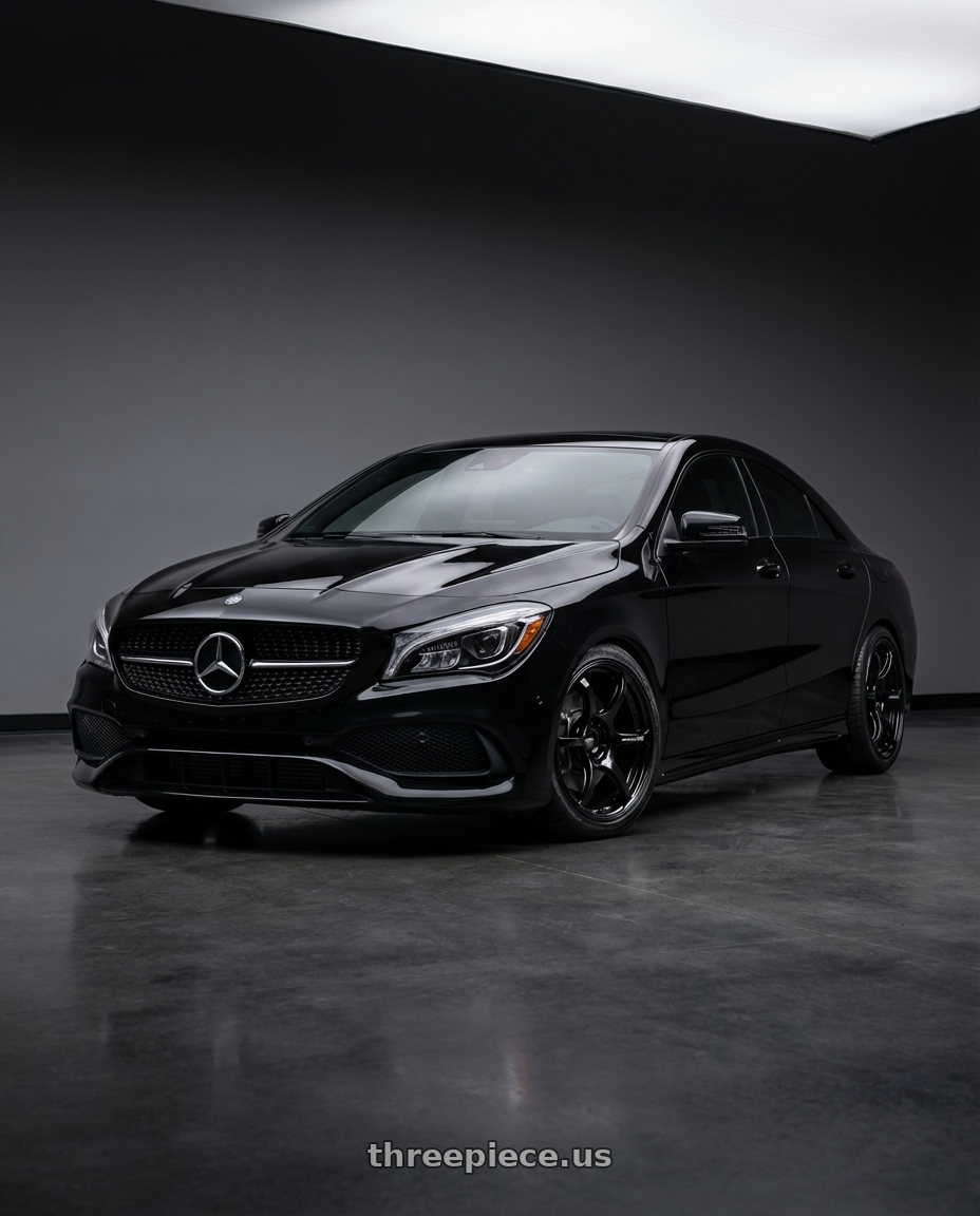 2018 Mercedes-Benz CLA C117 with Advan RGIII 5x112 19x8.5+45 Gloss Black wheels