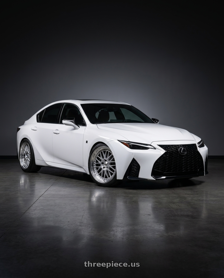 2025 lexus is 500 with Work Meister M1 3p 5x114.3 19x9+36 O Disk Silver wheels