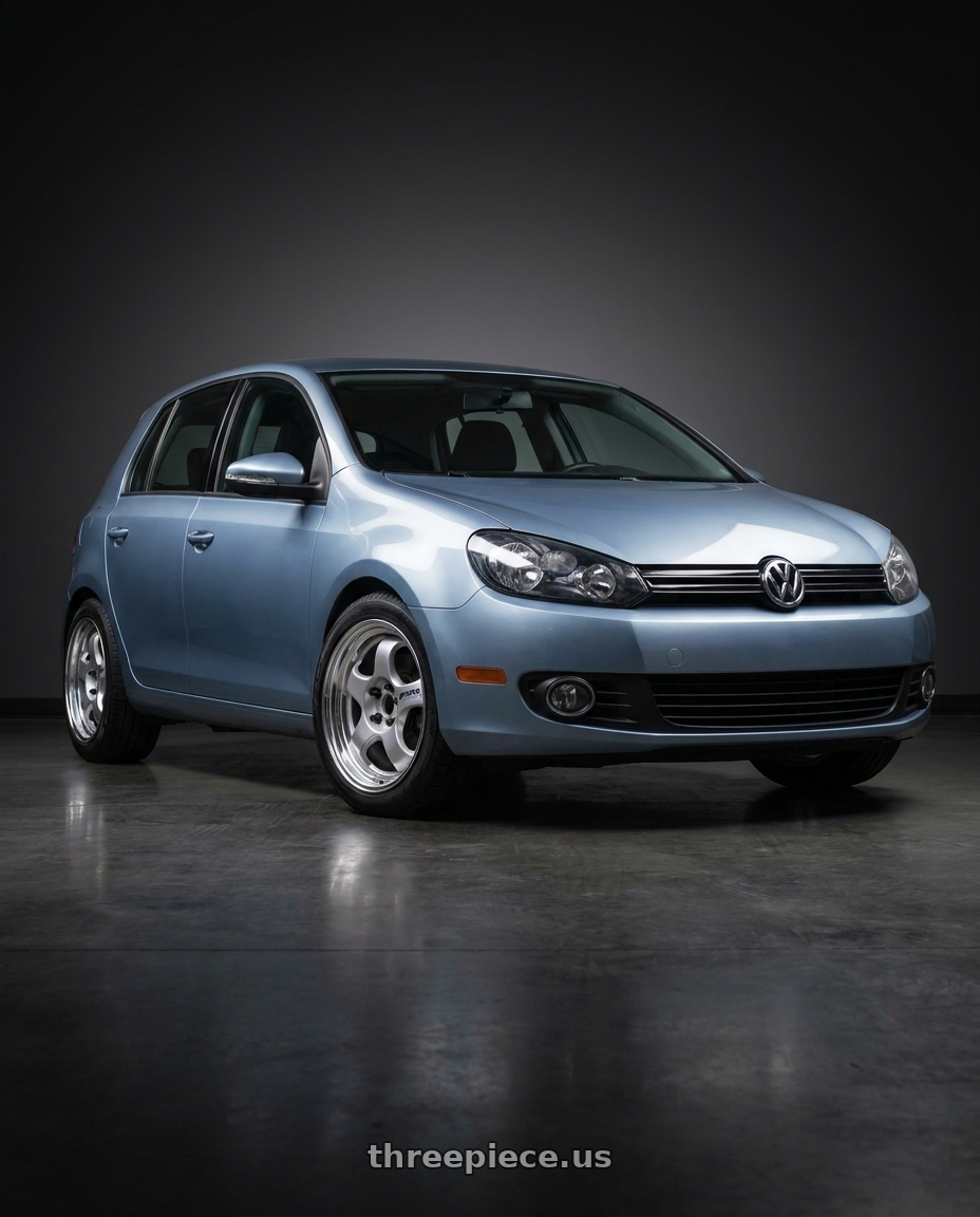 2011 VW Golf 2.5 with Work Meister S1 2P 5x112 15x6.5+12 O Disk Silver wheels