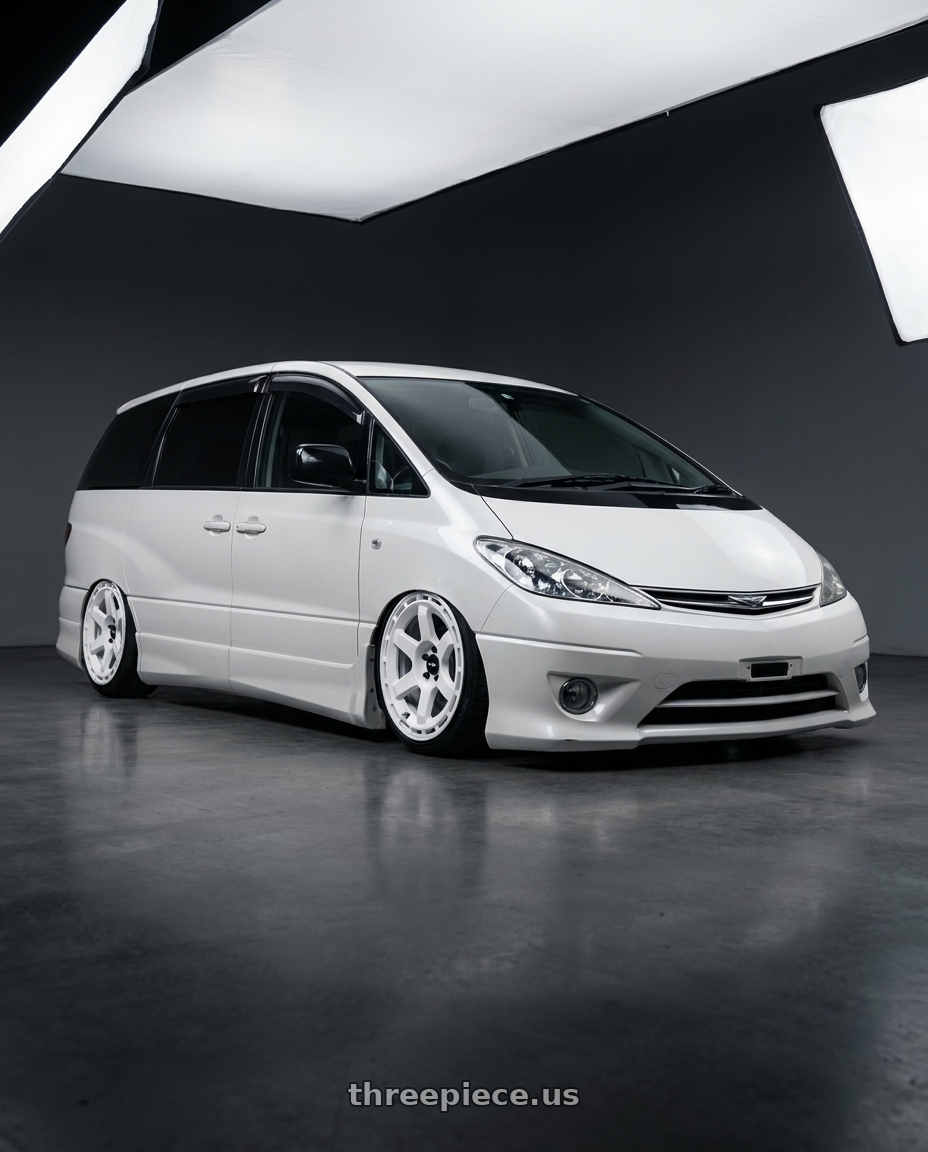 2000 estima acr30w with Rotiform 1PC R183 KB1 5X114.3 19X8.5 +40 GLOSS WHITE wheels