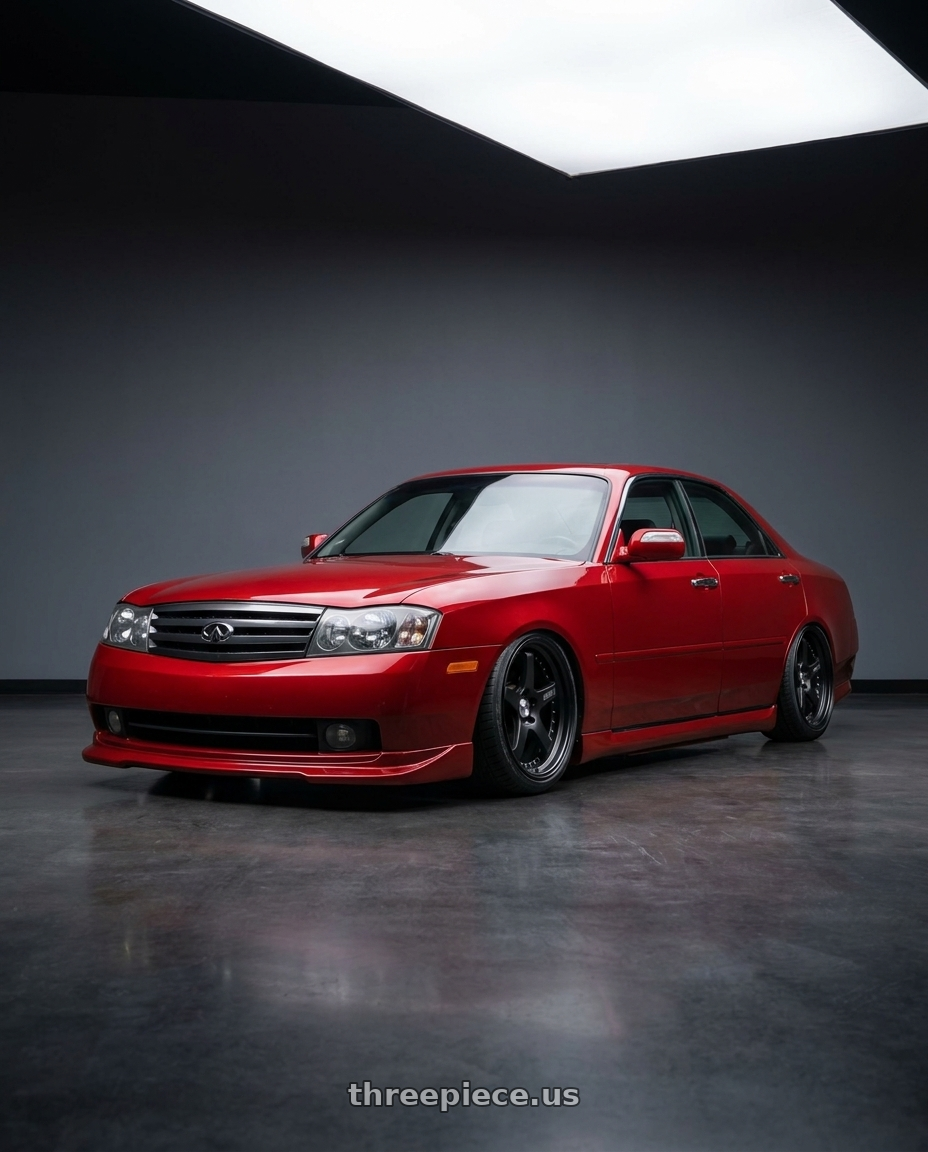2004 Infiniti M45 with SSR Professor SP4 5X100 20X10.5 5 SL Disk Flat Black wheels