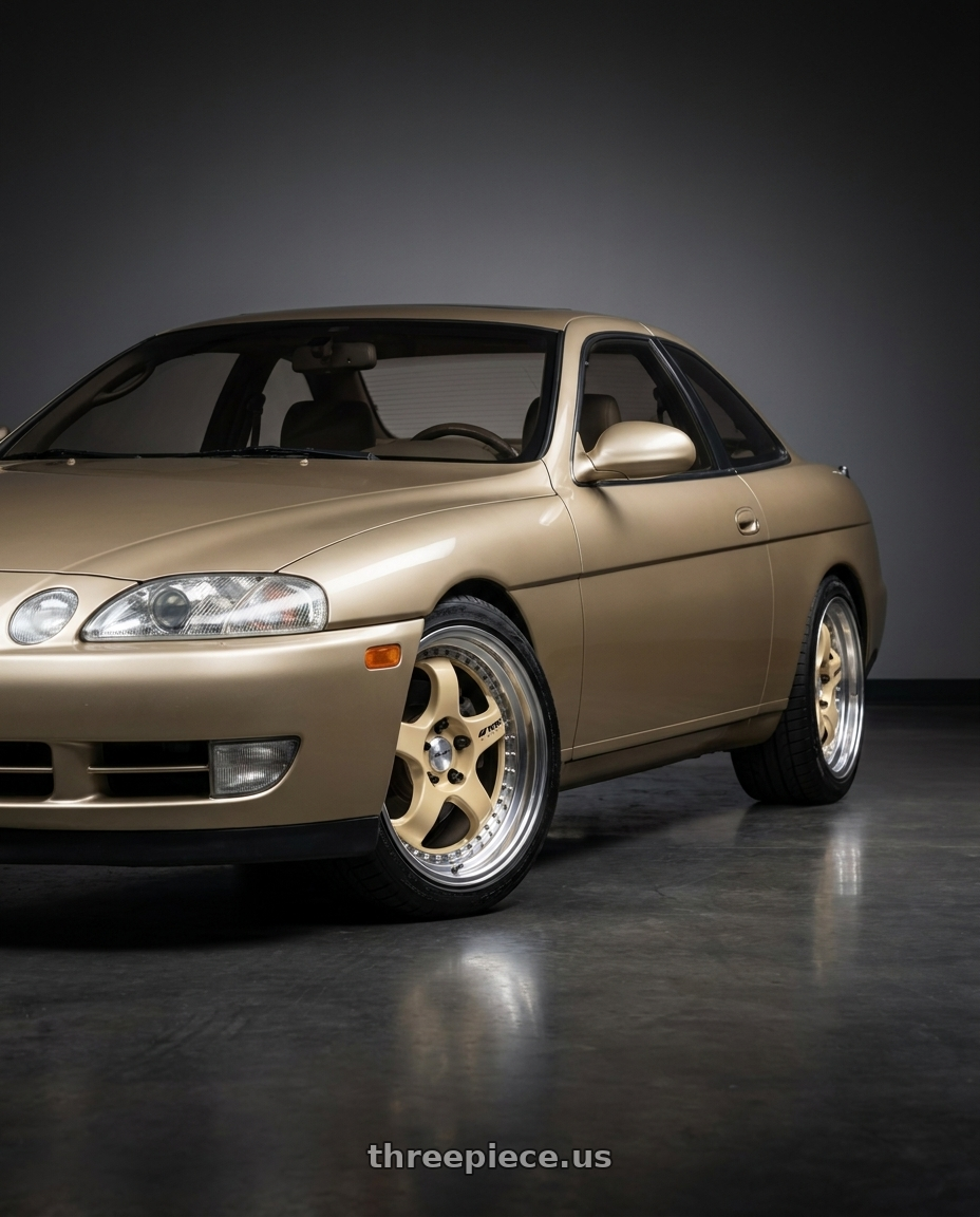 1993 Lexus Sc400 Base with Work Meister S1 3P 5x114.3 17x7+36 W Disk Bright Buff Finish wheels