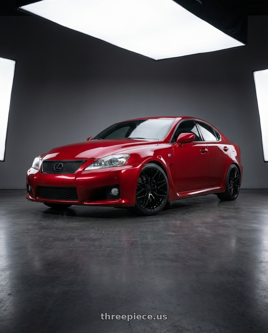 2012 Lexus IS-F with Avant Garde Wheels M520R 5X114.3 19x8.5 +35 Gloss Black wheels
