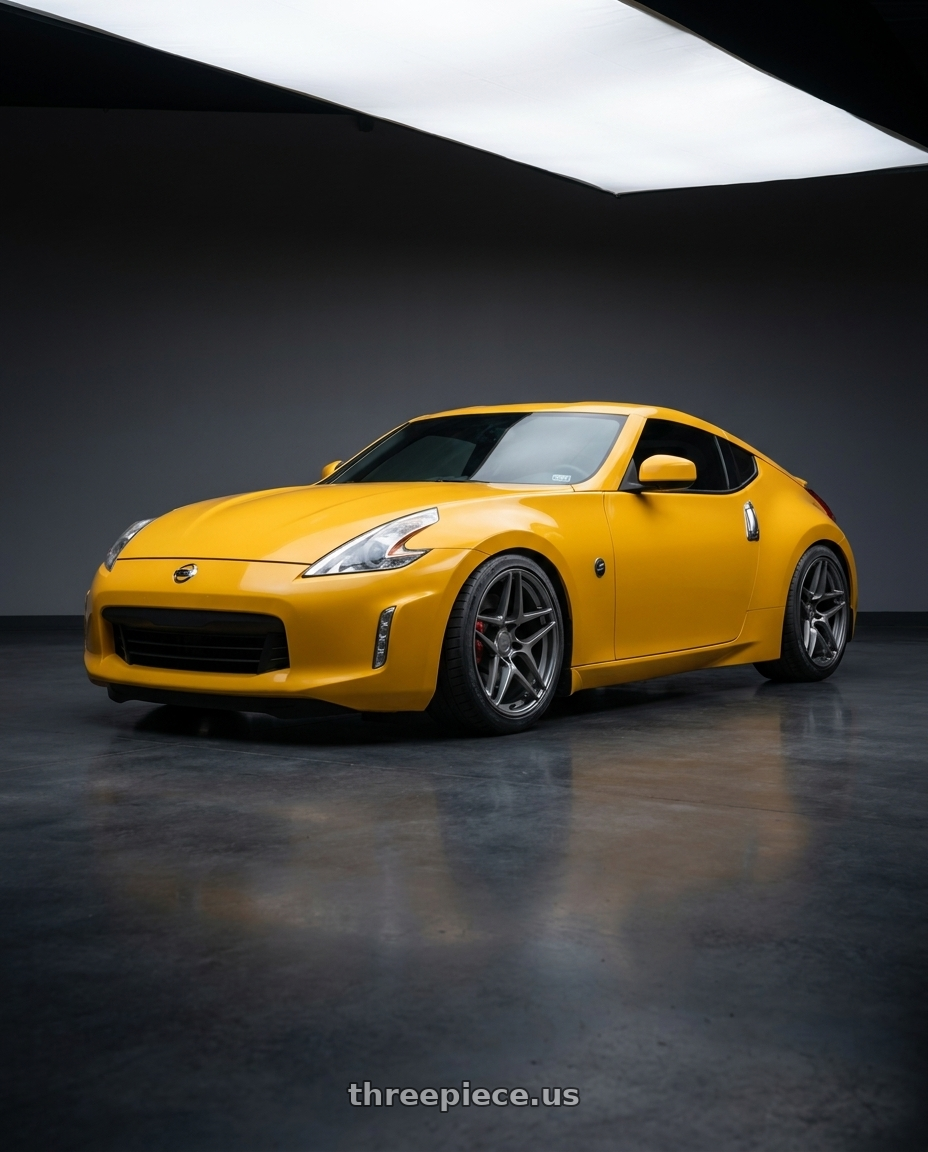2017 Nissan 370z with Kansei K15G Astro 5x114.3 19x9.5 12 Gunmetal wheels