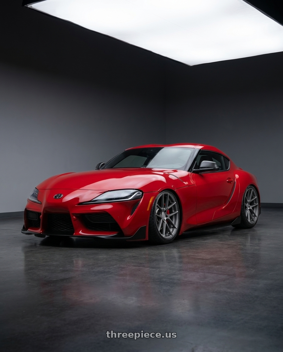 2019 Toyota Supra A90 with Avant Garde Wheels M510 5X130 19x11 +52 Dolphin Grey wheels