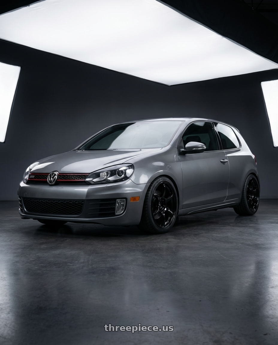 2013 Volkswagen GTI MK6 with Advan RGIII 5x112 18x8+50 Gloss Black wheels