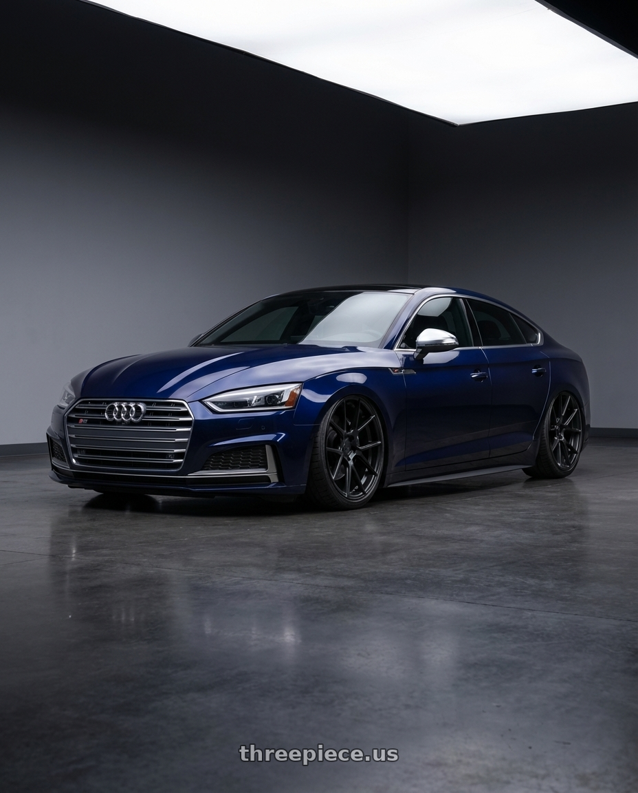 2014 Audi S5 B8 with Avant Garde Wheels M510 5X112 20x8.5 +32 Matte Black wheels