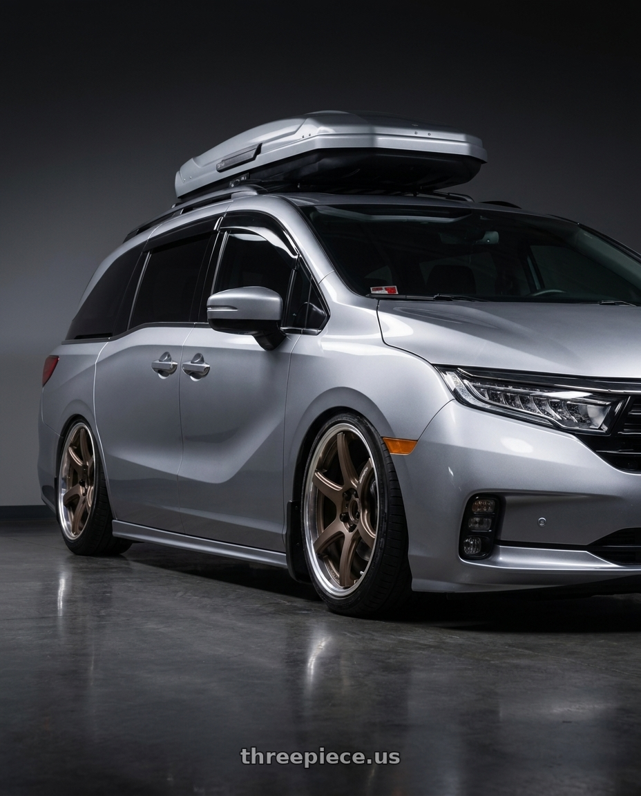 2024 Honda Odyssey with Work T7r 2P 5x120 20x8.0 +45 Matte Bronze wheels