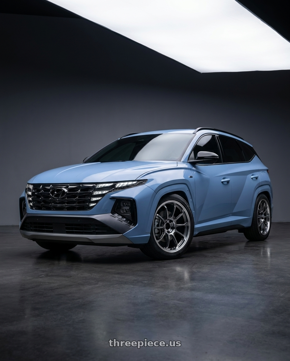 2024 Hyundai Tucson L N-Line with Advan Racing RZ-DF2 5x114.3 19x8.5 +45 DIAMOND CUT & HYPER PLATINUM BLACK wheels