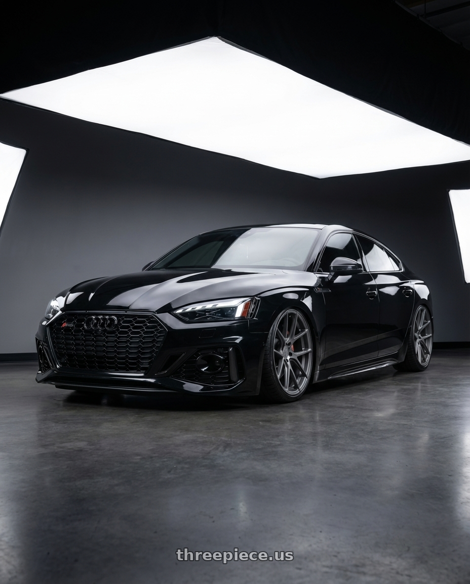 2022 Audi RS5 with Avant Garde Wheels M510 5X112 20x10 +25 Dolphin Grey wheels