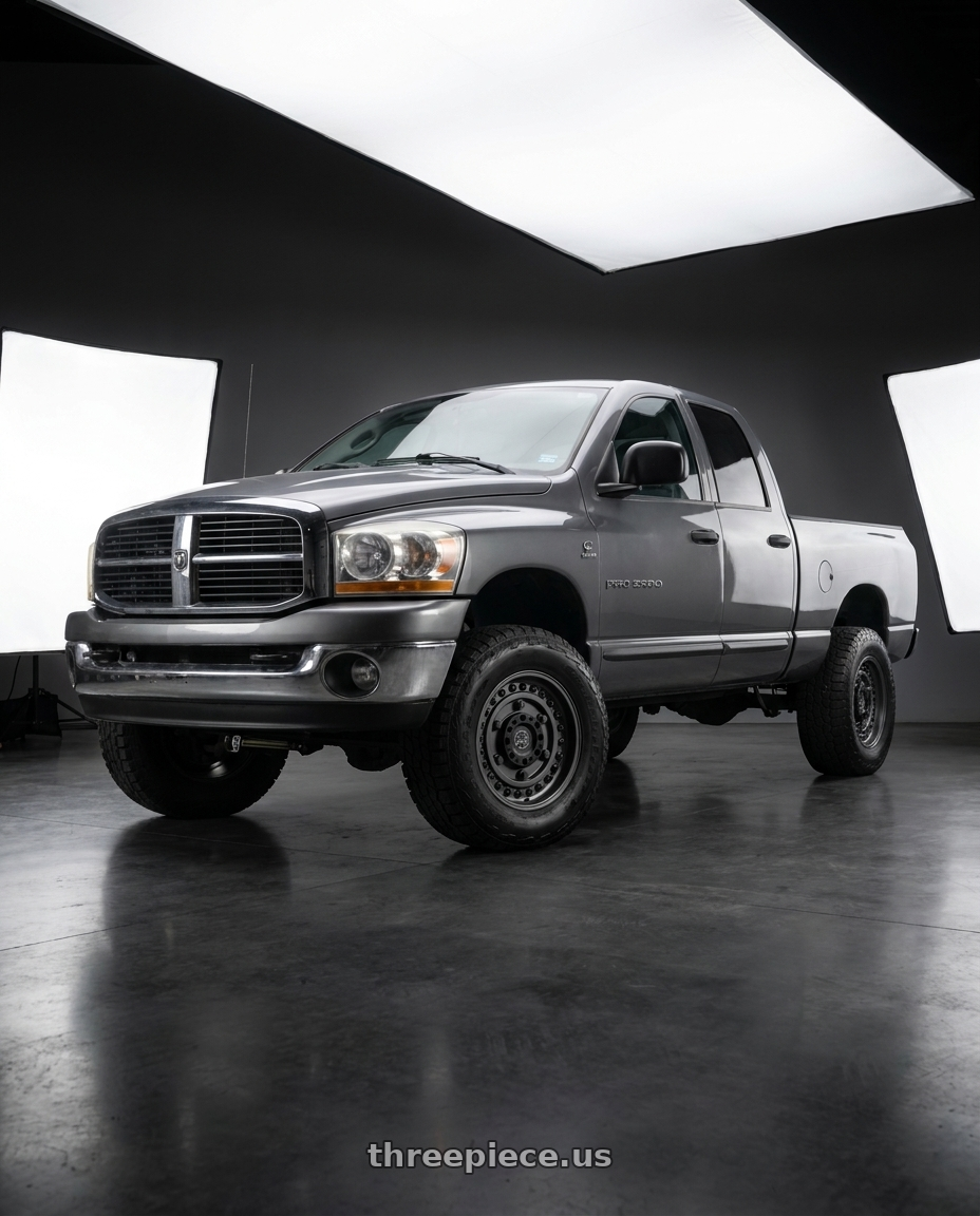 2006 Dodge Ram 1500 slt with Black Rhino ARMORY 5X139.7/5X150 18X9.5 +6 GUN BLACK wheels