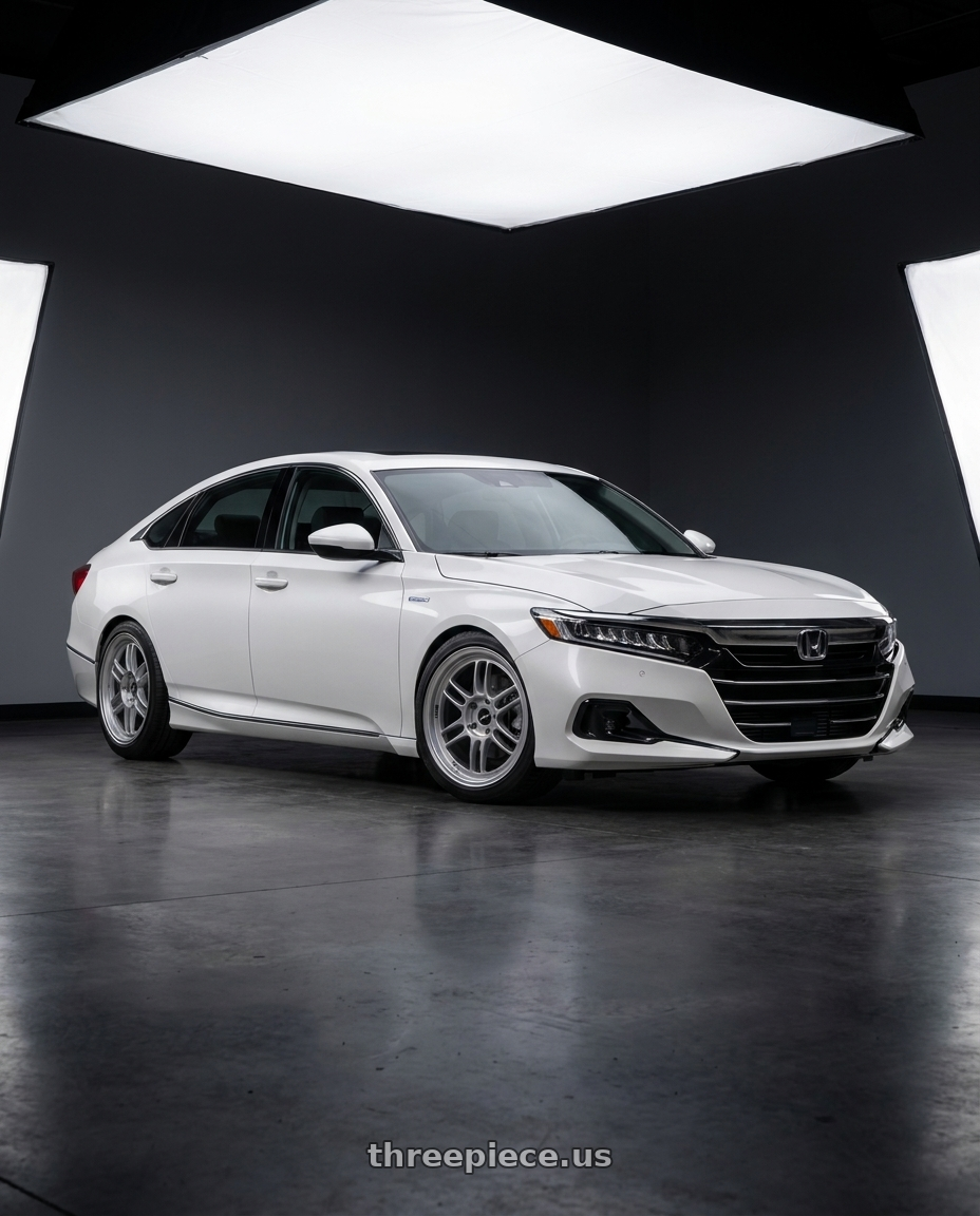 2021 Honda Accord EX-L with Enkei RPF1 5x114.3 18x9.5+45 Silver wheels