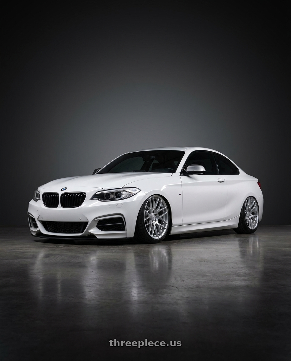2018 BMW 2 Series F22 with Avant Garde Wheels M359 5X120 18x9.5 +33 Hyper Silver wheels