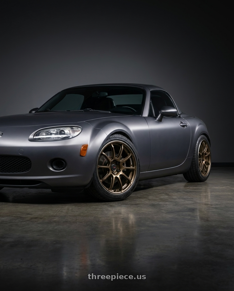 2007 Mazda Miata MX-5 with Advan Racing RSIII 5x114.3 18x8.0 +45 UMBER BRONZE METALLIC & RING wheels