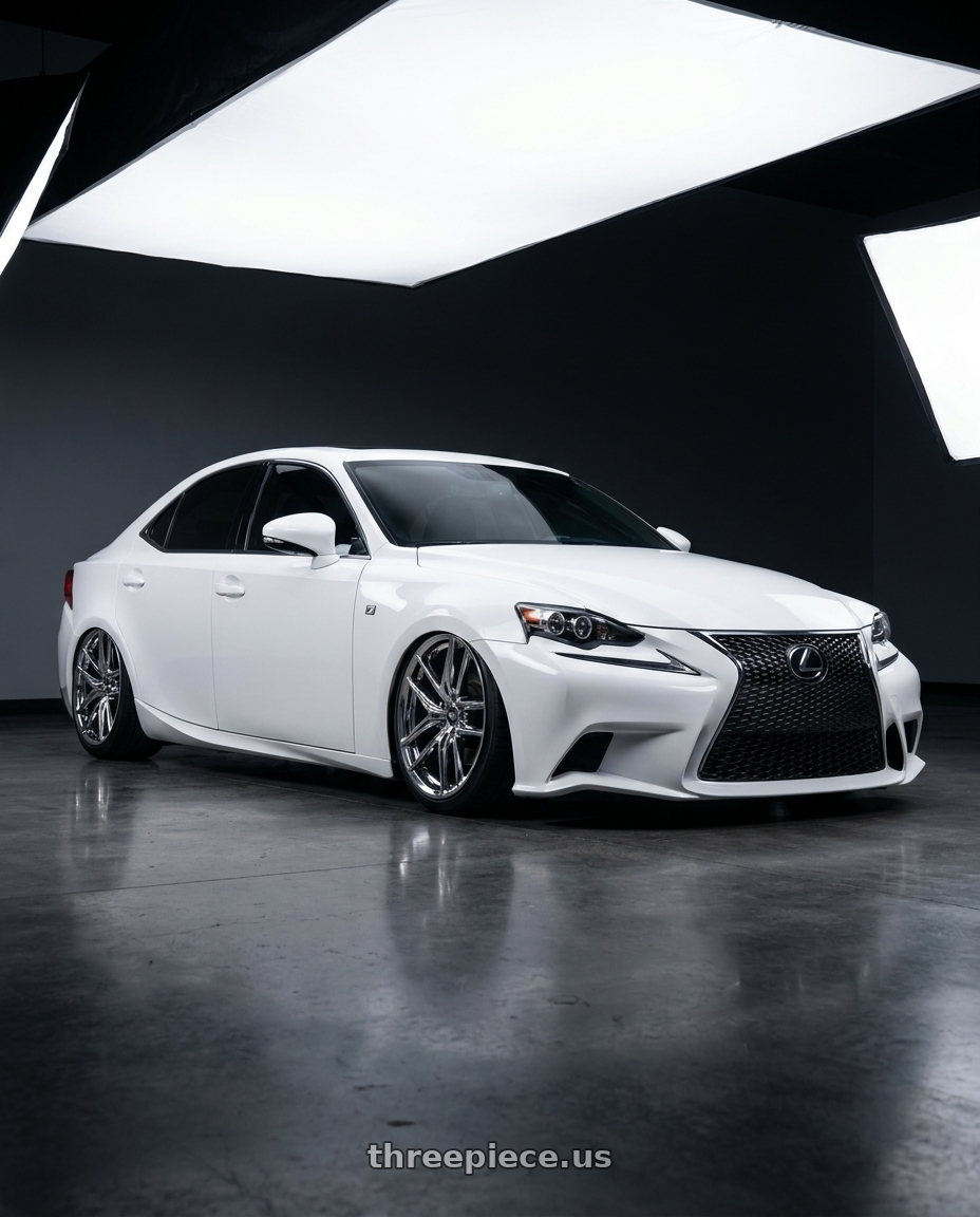 2015 Lexus is350 f sport with ESR Wheels RF2 5x114.3 18x9.5 +35 Vacuum Chrome wheels