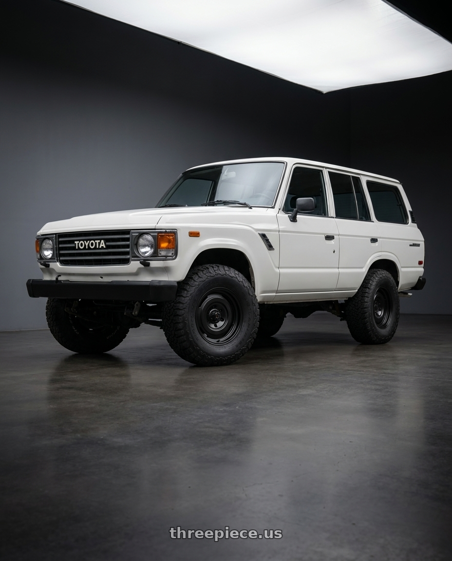 1985 Toyota Landcruiser with fifteen52 ANALOG HD 6x139.7 16x7.5 +0 ASPHALT BLACK (SATIN BLACK) wheels