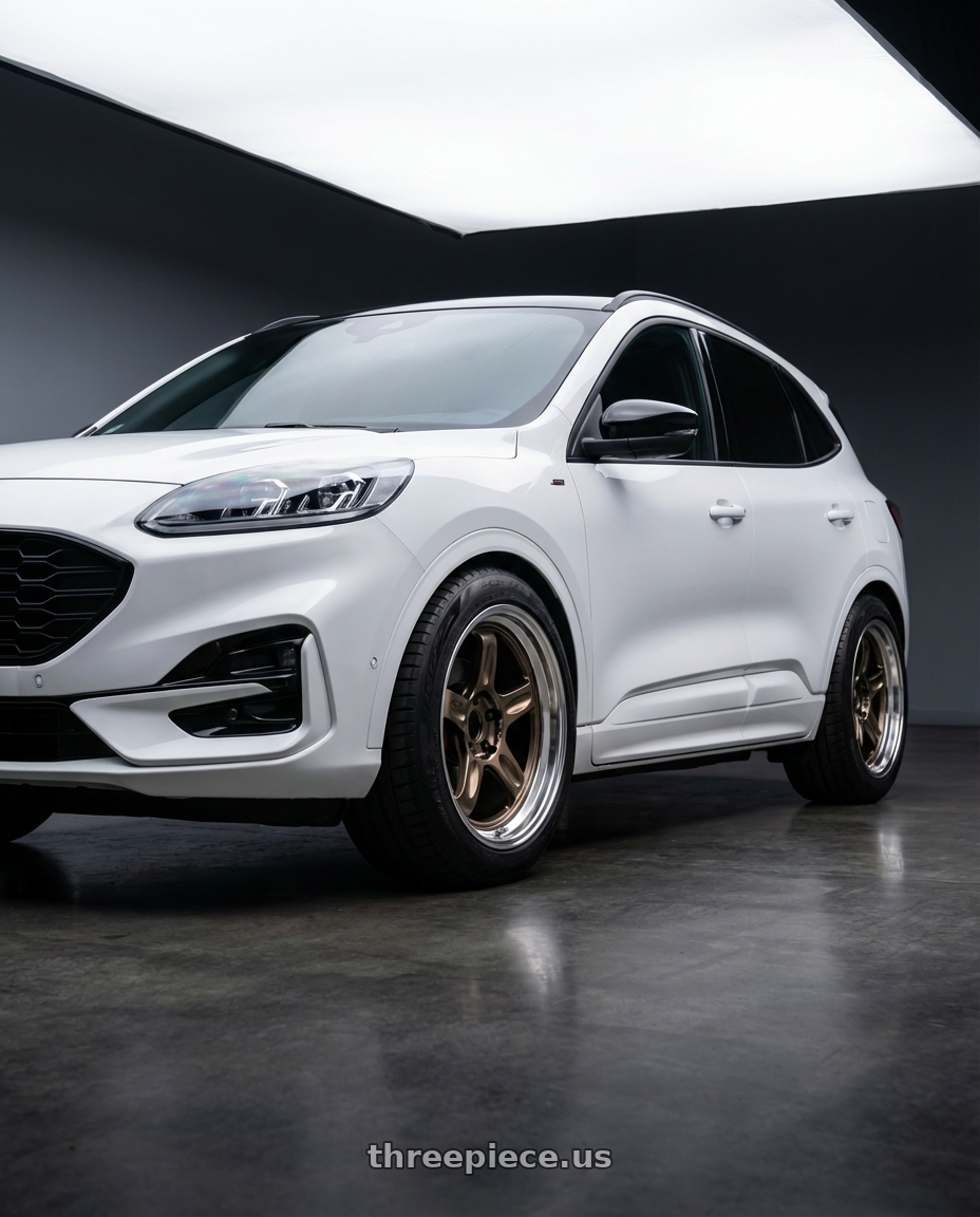 Ford kuga stline 2022 with Volk Racing 21C SPEC-SR 5x114.3 18x10.5 +15 SHINING BRONZE METAL / RIM DC wheels