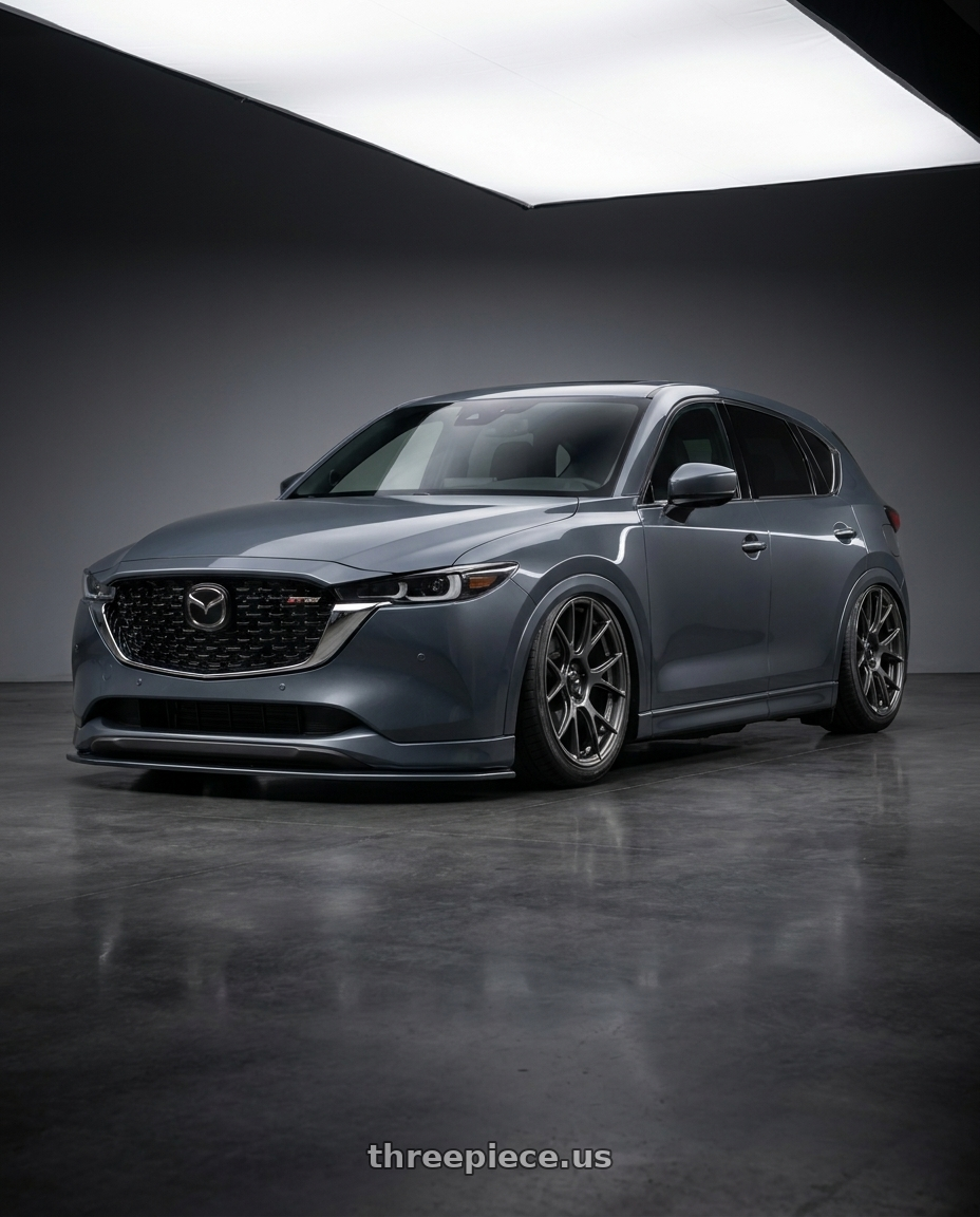 2024 Mazda cx5 signature turbo with Konig Ampliform 5x114.3 20x8.5+43 Dark Metallic Graphite wheels