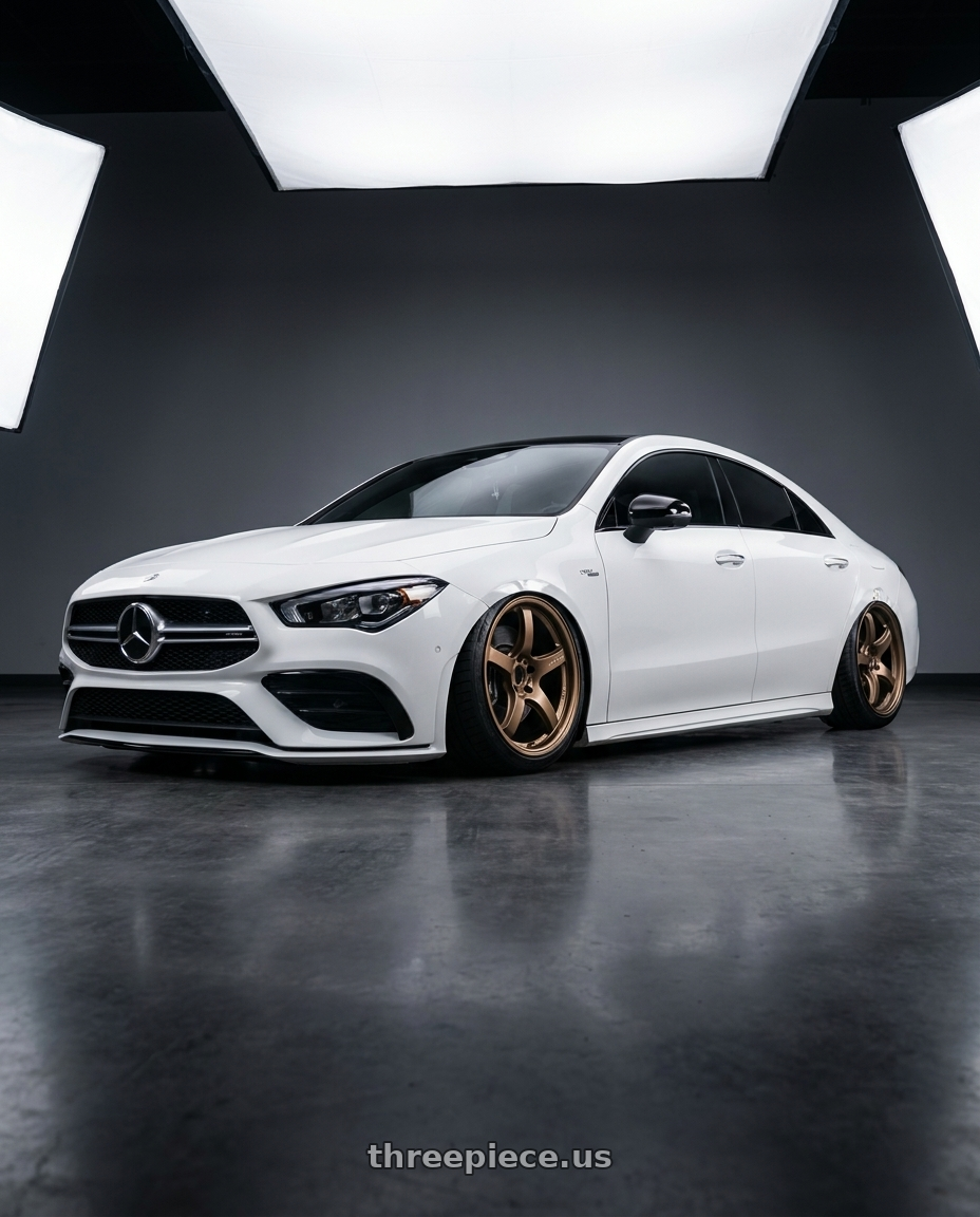 2023 Mercedes-Benz CLA C118 with Gram Lights 57CR 5x112 19x9.5+25 Bronze II wheels